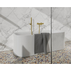 FortiFura Calvi Robinet de baignoire thermostatique avec douchette stick, support et flexible en métal Laiton brossé PVD SW811969 FortiFura Calvi Robinet de baignoire thermostatique avec douchette stick, support et flexible en métal Laiton brossé PVD SW811969
