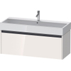 Duravit Ketho.2 Wastafelonderbouwkast - met 1 lade - voor enkele wastafel - 118.4x46x44cm - met greep antraciet - hoogglans wit SW772927