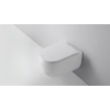 FugaFlow Eccelente Pietra Swirl Ensemble WC suspendu - 36,5x53,0cm - chasse profonde - sans rebord - abattant slim à fermeture douce - blanc mat SW1469377