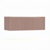 H&R Badmeubelen Juice Wastafelonderkast - 120x45x40cm - rechterhoek afgerond - 3D-front - 2 lades - geïntegreerde greep - strawberry SW1260010