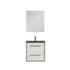 Tiger Boston Meuble salle de bains 60x62x45cm avec 1 trou 2 tiroirs softclose montage droite et gauche avec miroir bois chêne chalet /blanc relief SW106753 Tiger Boston Meuble salle de bains 60x62x45cm avec 1 trou 2 tiroirs softclose montage droite et gauche avec miroir bois chêne chalet /blanc relief SW106753