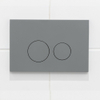 QeramiQ Push Plaque de commande - pour réservoir encastré Geberit UP320 - double chasse - boutons ronds - plastique gris clair SW1102374