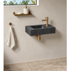 Fortifura Fuente kit lave-mains - 40x22x9cm - trou robinet droite - avec robinet cuivre - noir SW1111555