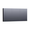 BRAUER Impress Deluxe armoire de toilette – 139 x 70 x 15 cm – LED indirecte – Noir mat SW370056