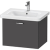 Duravit XBase Wastafelonderkast 58x44.8x44.8cm 1 lade Standaard greep met softclose spaanplaat Grafiet Mat SW444549 Duravit XBase Wastafelonderkast 58x44.8x44.8cm 1 lade Standaard greep met softclose spaanplaat Grafiet Mat SW444549