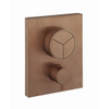 Robinet de douche Crosswater Crossbox - thermostatique - adapté pour 3 fonctions - push - bronze brossé SW928194 Robinet de douche Crosswater Crossbox - thermostatique - adapté pour 3 fonctions - push - bronze brossé SW928194