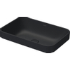 Duravit Happy D.2 Plus waskom rechthoekig - zonder kraangat - zonder overloop - 60x40cm - met keramische afdekkap - mat antraciet SW297026