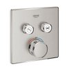 Grohe Grohtherm smartcontrol Thermostatique pour installation encastrée 2 sorties Supersteel SW439109 Grohe Grohtherm smartcontrol Thermostatique pour installation encastrée 2 sorties Supersteel SW439109