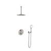 Hotbath Buddy IBS - Regendoucheset - 30cm plafondarm - 30cm ronde hoofddouche - 3 standen handdouche - 2-weg-omstel - geborsteld nikkel (RVS) SW298841