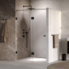 BRAUER Void Carving porte de douche - 140x200cm - porte pivotante 70cm côté verre - noir mat SW1418285