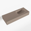 MONDIAZ LEX Opbouwwastafel 80x30x12cm 0 kraangaten wasbak rechts Solid Surface Smoke mat SW476483 MONDIAZ LEX Opbouwwastafel 80x30x12cm 0 kraangaten wasbak rechts Solid Surface Smoke mat SW476483