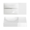 Clou Vale Lave-main 38x19x7cm avec trou de robinet perçable droite céramique Blanc brillant SW451458