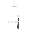 Hotbath Cobber IBS70 Regendoucheset - inbouw - 15cm plafondarm - 20cm ronde hoofddouche - 3 standen handdouche - mat wit SW678189