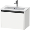 Duravit Ketho.2 Wastafelonderbouwkast - met 1 lade - 61x39x44cm - met greep antraciet - wit mat SW772882