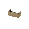 INK Wastafelonderkast - 90x45x37.6cm - 1 lade - push to open - met recht opdekfront - MFC - Naturel eiken SW439537