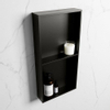 Mondiaz Easy nis 29.5x59.5x8cm - inbouw/opbouw - 2 open vakken - Solid surface - Urban SW643742