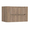 H&R Badmeubelen Juice Meuble sous lavabo - 80x45x50cm - coins arrondis - 2 tiroirs - poignée intégrée - charleston SW1488560