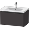 Duravit ketho 2 meuble sous lavabo avec 1 tiroir 78.4x45.5x44cm avec poignée anthracite graphite super mat SW772966