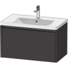 Duravit Ketho.2 Wastafelonderbouwkast - met 1 lade - 78.4x45.5x44cm - met greep antraciet - grafiet supermat SW772966