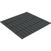 La Mosaic Factory London carreau mosaïque - 30x30cm - carrelage mural et de sol - Rectangulaire - Porcelaine Noir Mat SW382563
