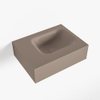 MONDIAZ LEX Opbouwwastafel 40x30x12cm 0 kraangaten wasbak rechts Solid Surface Smoke mat SW476471 MONDIAZ LEX Opbouwwastafel 40x30x12cm 0 kraangaten wasbak rechts Solid Surface Smoke mat SW476471