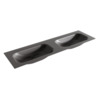 Mondiaz BIG small Darkgrey solid surface inbouw wastafel 160cm dubbel SW424861 Mondiaz BIG small Darkgrey solid surface inbouw wastafel 160cm dubbel SW424861