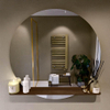 Mondiaz SPOT miroir – Ø 100 cm – avec tablette – Rust (brun) SW1235605