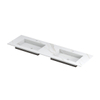 Ink post vasque à enveloppe en céramique double 2 trous pour robinet 160x45x1cm calacatta matt SW693512