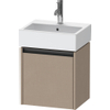 Duravit Ketho.2 Wastafelonderbouwkast - met 1 deur - 43.4x33.8x44cm links - met greep antraciet - linnen mat SW772392