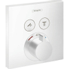 Hansgrohe ShowerSelect Ensemble de finition pour robinet encastré thermostatique pour 2 fonctions de douche avec robinet start/stop mat blanc SW297640