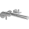 Villeroy & Boch Loop & Friends wastafeluitloop set - met kruisgreep - wandmontage - hoogglans chroom SW974337
