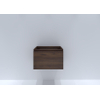 H&R Badmeubelen Matrix Wastafelonderkast - 60x44.8x40cm - 1 lade - greeploos met greeplijst - dark oak SW868018