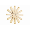 Horloge murale Umbra Ribbonwood 51x51x10cm en bois d'Aspen naturel SW539254