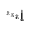 Hotbath Cobber @work 4-gats inbouwbadrandcombinatie met 2 mengkraan knoppen met omstel en handdouche chroom SW440714 Hotbath Cobber @work 4-gats inbouwbadrandcombinatie met 2 mengkraan knoppen met omstel en handdouche chroom SW440714