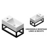 Best-Design R-Line fontein L&R inclusief zwart frame met kraangat SW353597 Best-Design R-Line fontein L&R inclusief zwart frame met kraangat SW353597