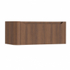 H&R Badmeubelen Juice Meuble sous vasque - 100x45x40cm - angle gauche arrondi - 1 tiroir - poignée intégrée - Chêne foncé SW1109958