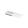 INK Post lavabo - 120x45x1cm - 1 cuve à gauche - 0 trous de robinet - céramique Calacatta mat SW693346