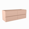 Mondiaz Hay Meuble sous vasque - 130x45x50cm - 4 tiroirs - softclose - 1 découpe droite - Rosee SW1016002