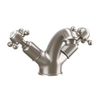 Crosswater Belgravia Wastafelkraan - laag - kruisgreep - zonder waste - geborsteld nikkel (RVS) SW1176773