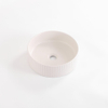 QeramiQ Arto Waskom - 35x35x11.5cm - geribbeld - rond - keramiek - linnen SW1471417