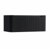 H&R Badmeubelen Juice Wastafelonderkast - 100x45x40cm - afgeronde hoeken - 3D-front - 1 lade - geïntegreerde greep - zwart mat SW1259186