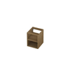 INK Fineer Badkameronderkast - 40x45x52cm - open regaal - 2 laden - greeploos - fineer natur SW493419