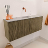 Mondiaz JOYA-DLUX 100cm toiletmeubel - kleur Dusk - Wastafel FAYE positie Midden Zonder kraangat kleur Glace. SW1423200