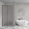 Aqua Vista Lokla Linea nisdeur - 100x200cm - incl. montageset - rookglas - gunmetal SW1413269