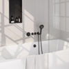 Brauer Black carving encastré - ensemble de douche - 3 boutons carving - douchette ronde 3 positions - Électrolyse - noir mat SW716176