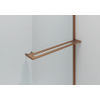 Aloni paroi de douche - 100x200cm - coins arrondis - verre de sécurité - 6mm - porte-serviettes - cuivre brossé SW1418828