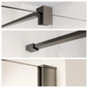 Fortifura Galeria profielset - 200cm + stabilisatiestang - 120cm - PVD - geborsteld gunmetal (antraciet) SW968236
