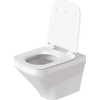 Duravit Durastyle WC suspendu à chasse d'eau profonde sans rebord 37x54cm avec siège de toilette softclose wondergliss blanc SW358499
