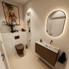 MONDIAZ TURE-DLUX Meuble toilette - 80cm - Rust - EDEN - vasque Ostra - position droite - sans trou de robinet SW1105031