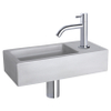 Differnz Ravo fonteinset – 38.5x18.5x9 cm – beton licht grijs – gebogen chromen kraan SW705489